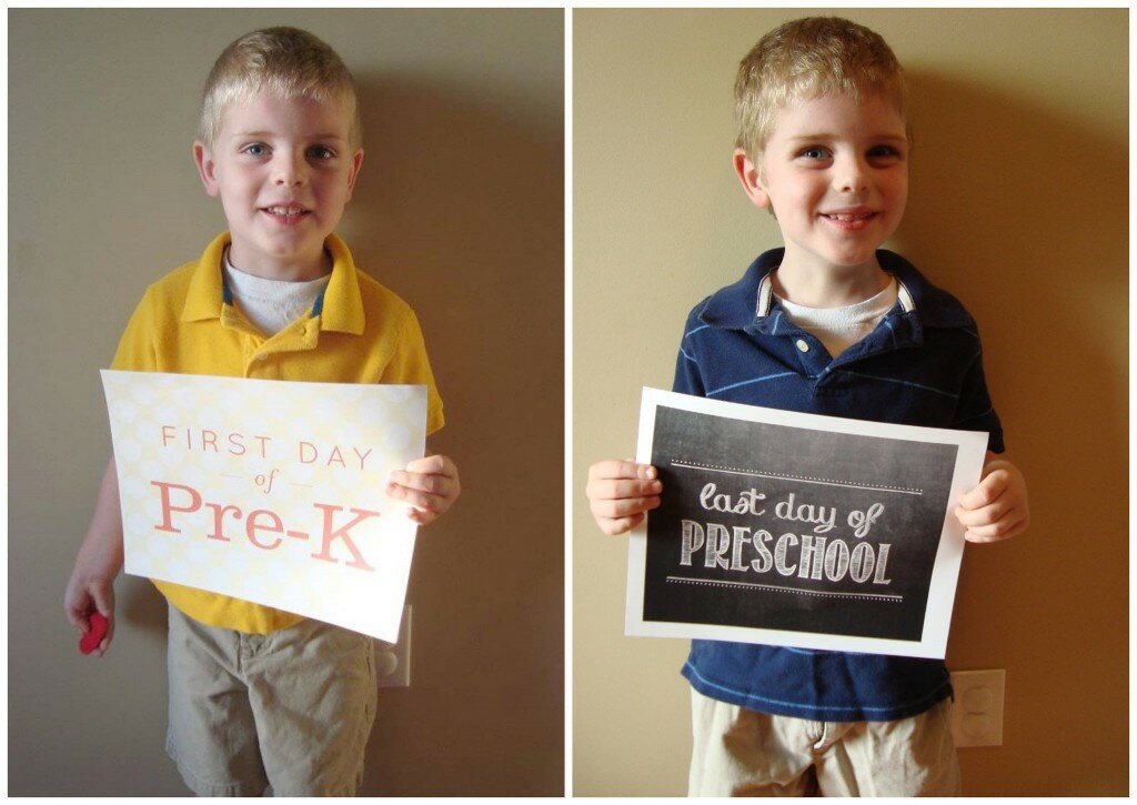 First and Last Day of Preschool